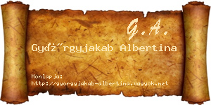 Györgyjakab Albertina névjegykártya